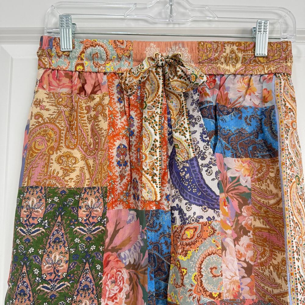 Zimmermann Devi Patchwork Printed Wide-Leg Silk P… - image 4